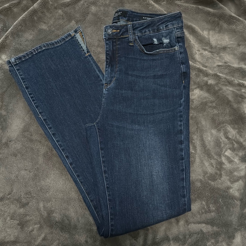 Judy Blue Jeans Slim Bootcut Womens 13/31 Dark Blue High Waist Stretch Denim